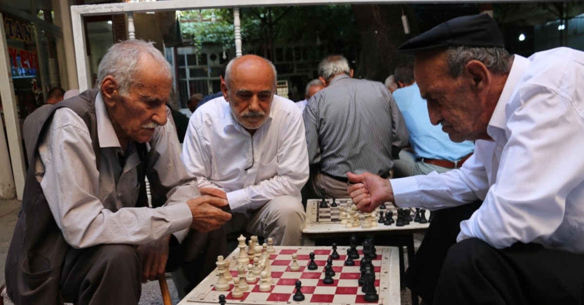 The regulars of the Chess Coffee Shop in Siirt contemplate their next move. 