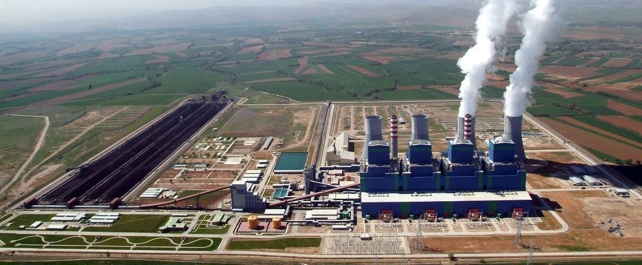 A view of the Afu015fin thermal power plant in Elbistan, Turkey with a nearly 3,000 megawatt capacity.