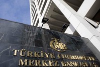 The headquarters of the Central Bank of the Republic of Turkey is seen in Ankara.