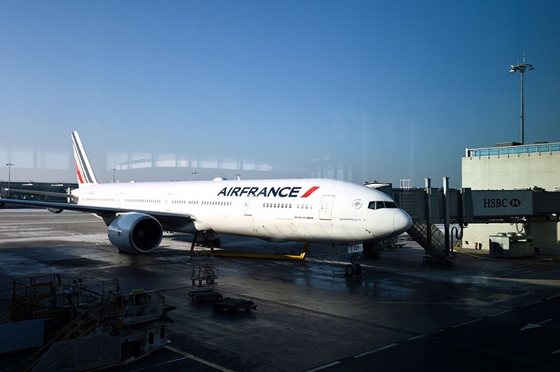 In this file photo taken on January 20, 2017 an Air France plane is parked at Roissy-Charles-de-Gaulle airport, north of Paris. (AFP Photo)