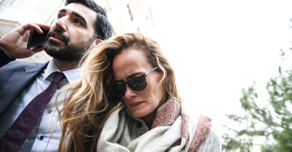 Le Mesurier's wife Emma Winberg drew suspicion for her contradicting statement to police. (AA Photo)