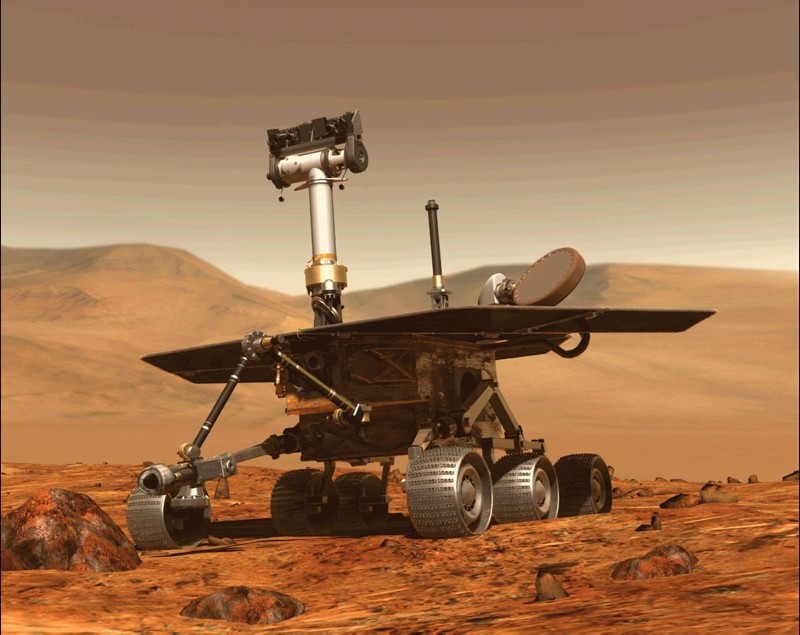 This file computer generated image obtained on August 31, 2018 shows the Opportunity rover of NASA part of the Mars planet exploration program. (Nasa via AFP Photo)