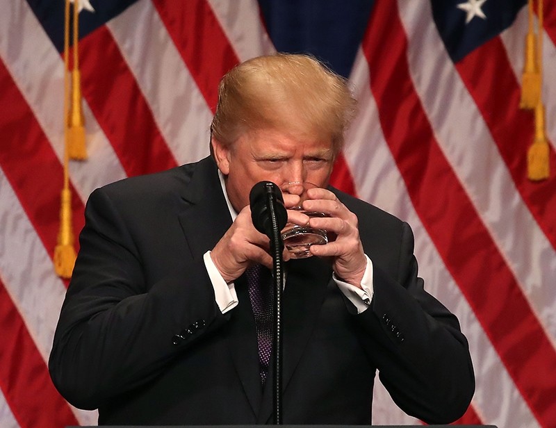 U.S. President Donald Trump pauses during a speech at the Ronald Reagan Building  in Washington, D.C., U.S., Dec. 18, 2017. (Getty Images/Mark Wilson via AFP)
