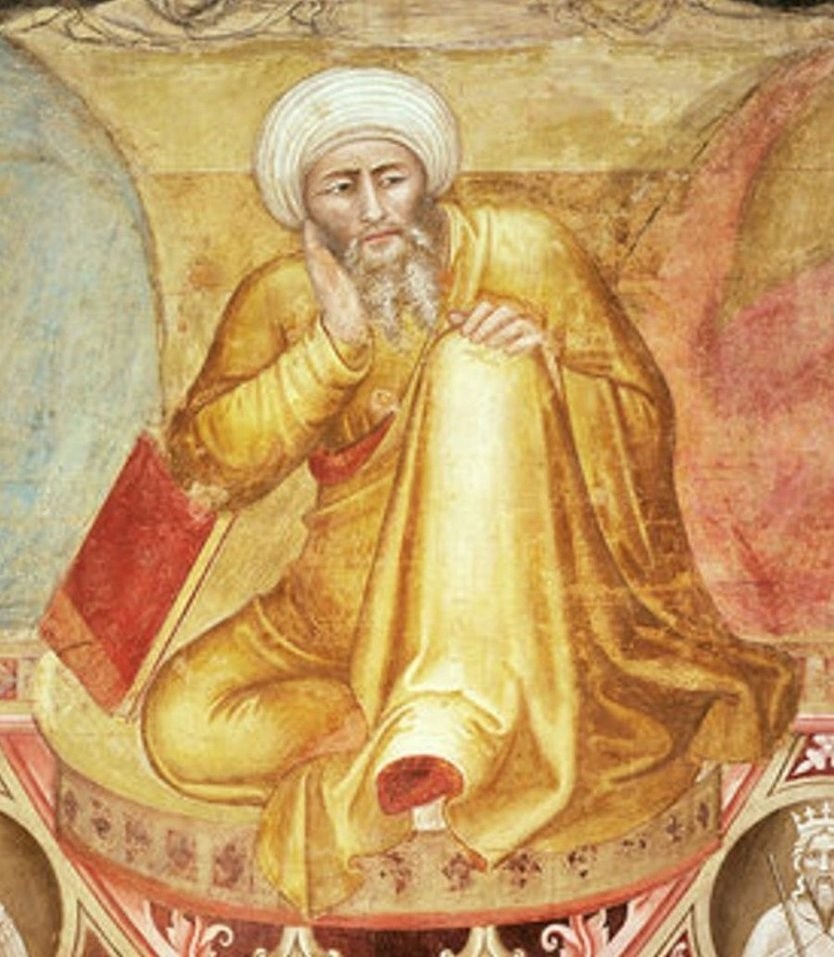 A portrait of Ibn Rushd, also known as Averroes, who was the most distinguished scholar of the Golden age of Islam.