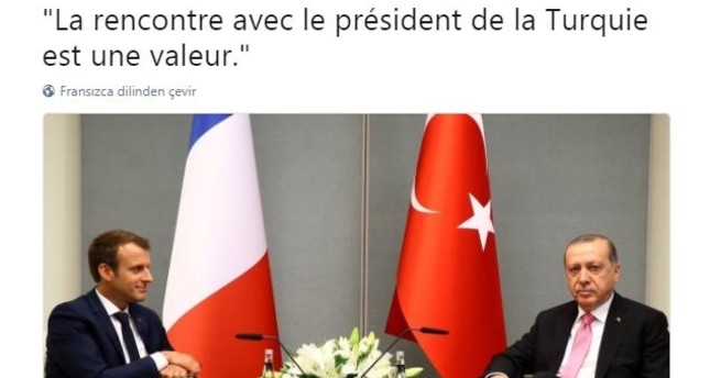 صورة لقاء أردوغان وماكرون تثير ضجة على مواقع التواصل الاجتماعي