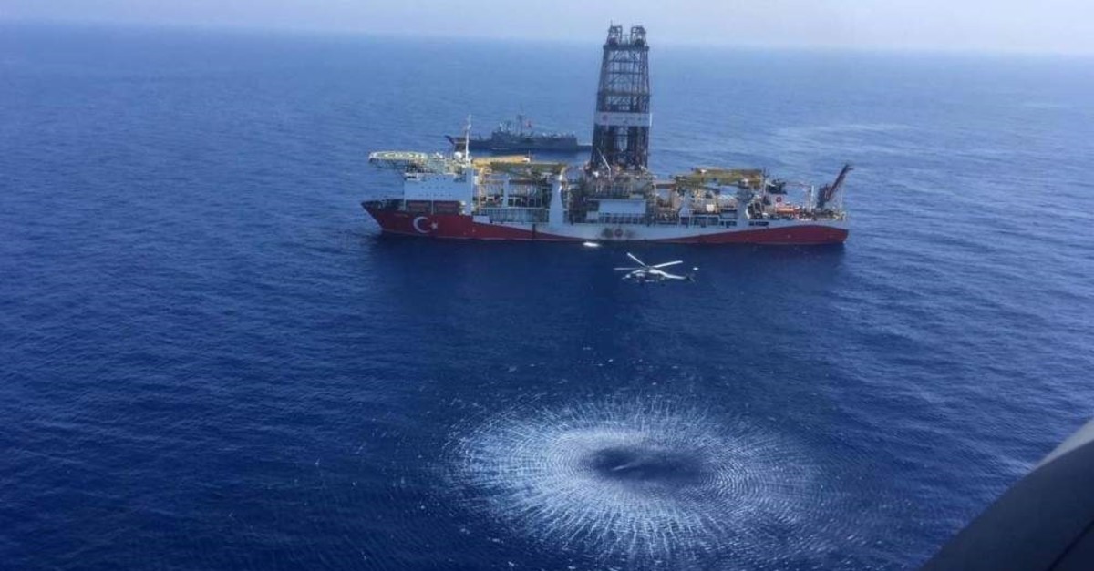 Turkey, as a guarantor nation for the Turkish Republic of Northern Cyprus (TRNC), is currently carrying out hydrocarbon exploration activities in the Eastern Mediterranean with two drilling vessels, Dec. 3, 2019. (DHA)