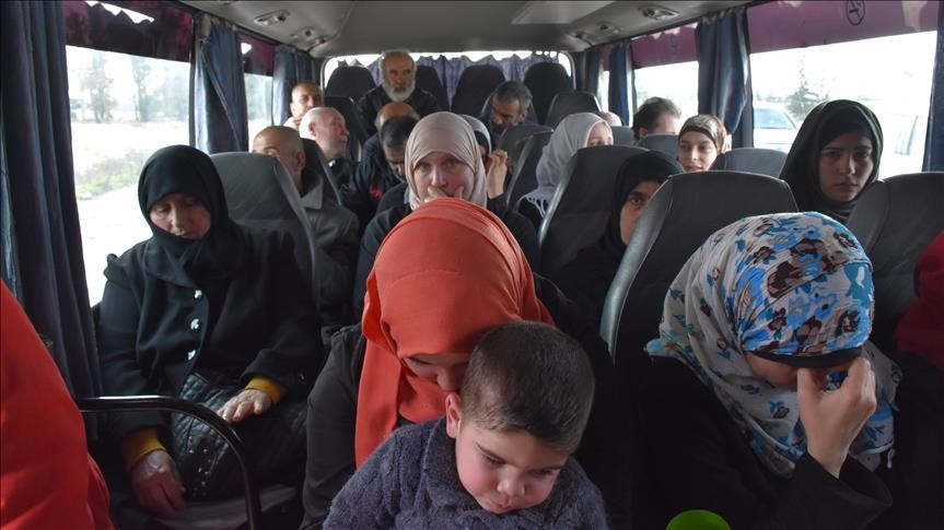 20 Syrian people are seen after they have been released reciprocatively by Assad regime and oppositions in Al- Bab, Syria within the Astana process. (AA Photo)