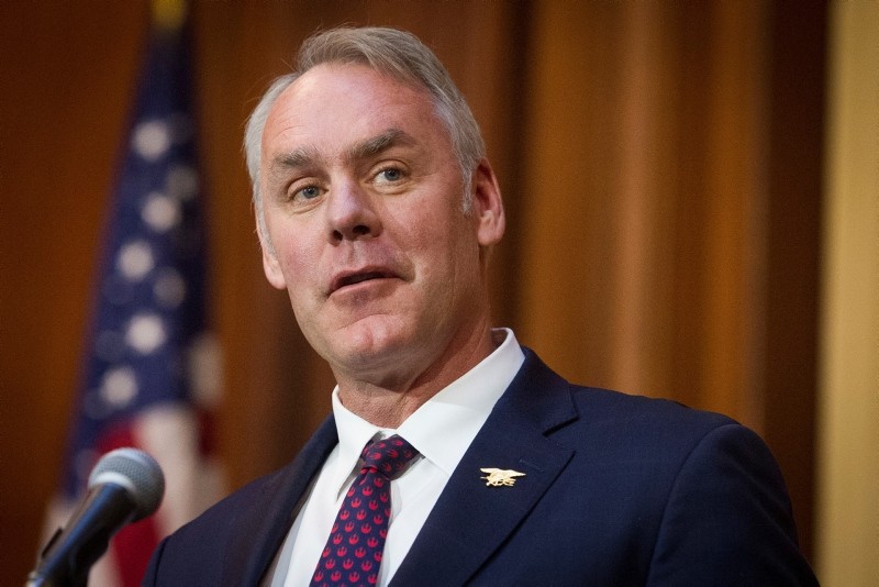 In this Dec. 11, 2018 file photo, Secretary of the Interior Ryan Zinke speaks after an order withdrawing federal protections for countless waterways and wetland was signed, at EPA headquarters in Washington. (AP Photo)