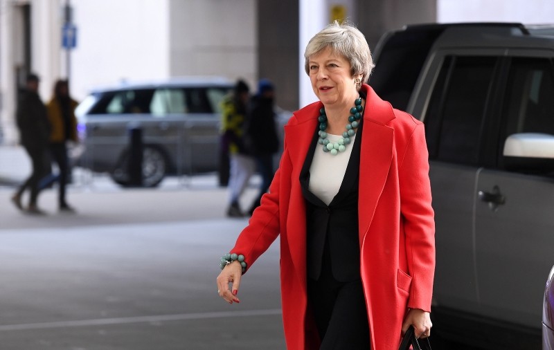 British Prime Minister Theresa May arrives at the BBC in London, Britain, 06 January 2019. (EPA Photo)