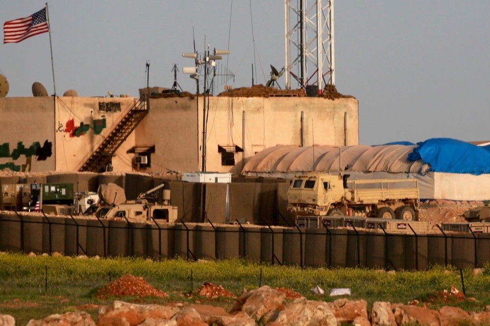A general view of a U.S. military base in the al-Asaliyah village, located between the Syrian city of Aleppo and the northern town of Manbij, April 2.