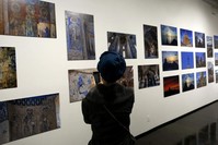 The exhibition features a total of 88 photos of the Akdamar Church. (AA)