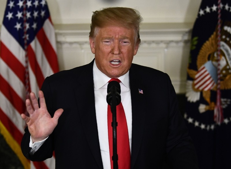 US President Donald Trump makes an announcement on the budget, the government shutdown, immigration and the border January 19, 2019 at the White house in Washington, DC (AFP Photo)