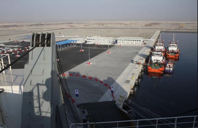 General view of Hamad Port during a ceremony marking its partial opening (Reuters File Photo)