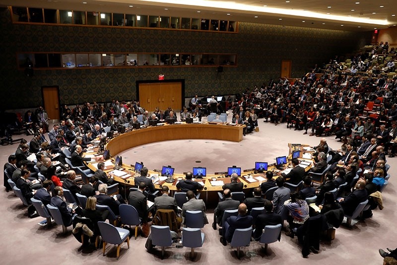 The United Nations Security Council begins a meeting on the situation in the Middle East, including the Palestine, at the United Nations Headquarters in New York, U.S., Dec. 8, 2017. (Reuters Photo)