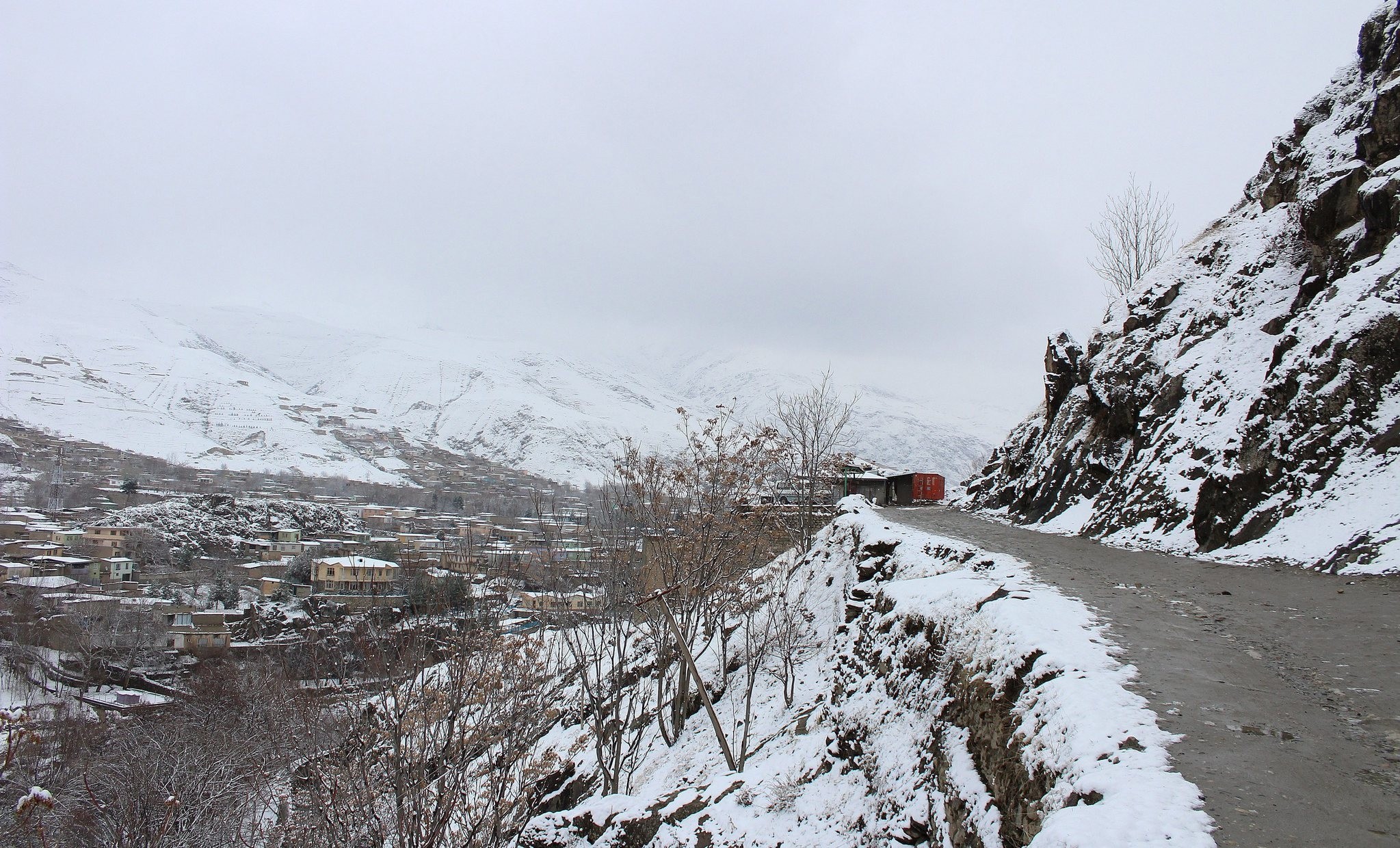 A view of a snow covered mountains in Badakhshan, Afghanistan, 05 February 2017. (EPA)