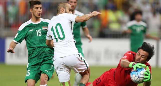 مباراة سابقة بين المنتخبين العراقي والسعودي