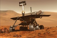 This file computer generated image obtained on August 31, 2018 shows the Opportunity rover of NASA part of the Mars planet exploration program. (Nasa via AFP Photo)