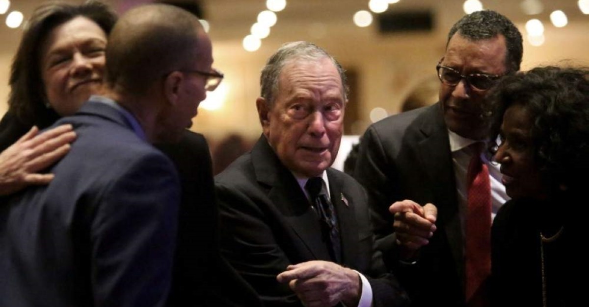  Michael Bloomberg (center) prepares to speak at the Christian Cultural Center on November 17, 2019 in the Brooklyn borough of New York City. (AFP Photo)