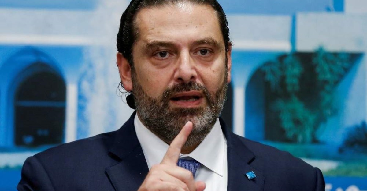 Lebanon's Prime Minister Saad al-Hariri speaks during a news conference after a cabinet session at the Baabda palace, Lebanon October 21, 2019. (REUTERS Photo)