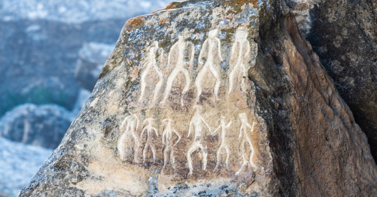 Ancient petroglyph depicting human figures in Gobustan, Azerbaijan. (iStockPhoto)