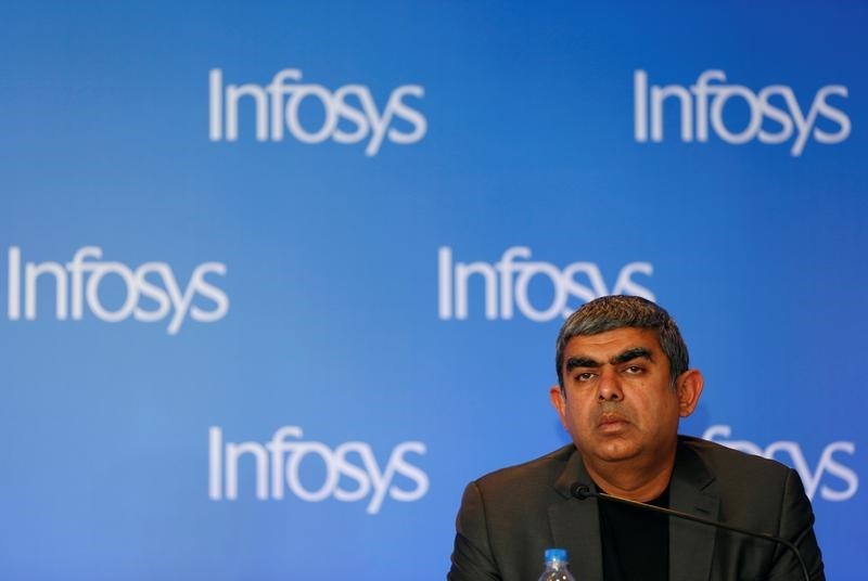 Infosys Chief Executive Vishal Sikka attends a news conference in Mumbai, India, February 13 (Reuters File Photo)