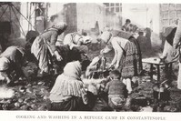 Russian refugees living in camps in Istanbul circa 1920.