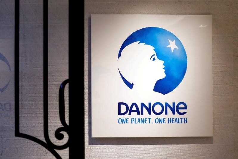 The logo of French food group Danone is seen at the company's headquarters in Paris, France, December 20, 2017. (REUTERS Photo)