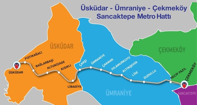 بدء الأعمال في استكمال خط المترو إم 5 في إسطنبول الآسيوية