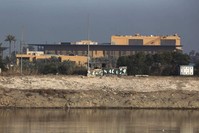 A view of the U.S. embassy across the Tigris river in Iraq's capital Baghdad, Jan. 3, 2020. (AFP Photo)