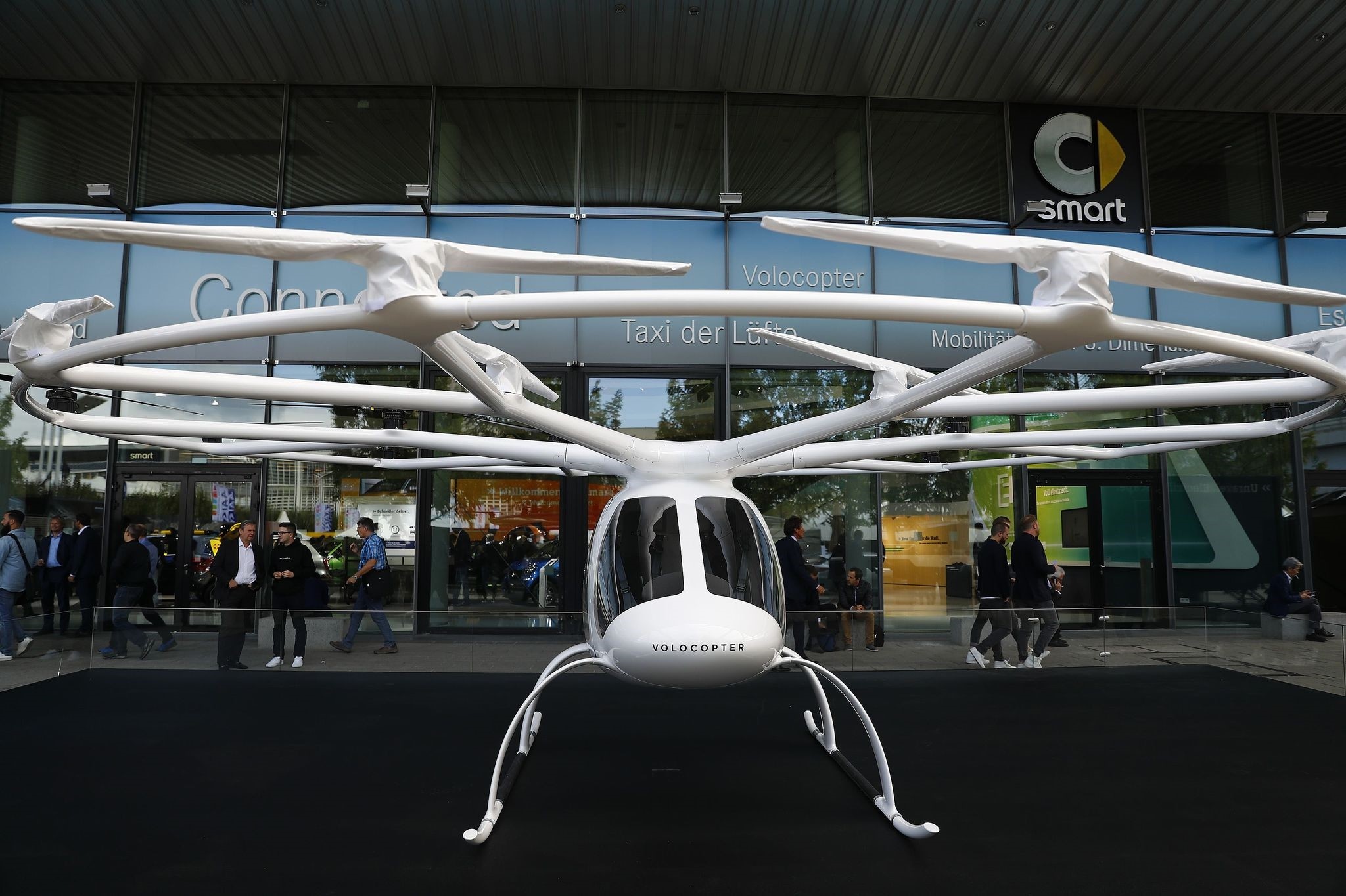 Mercedes Volocopter is displayed during the Frankfurt Motor Show.