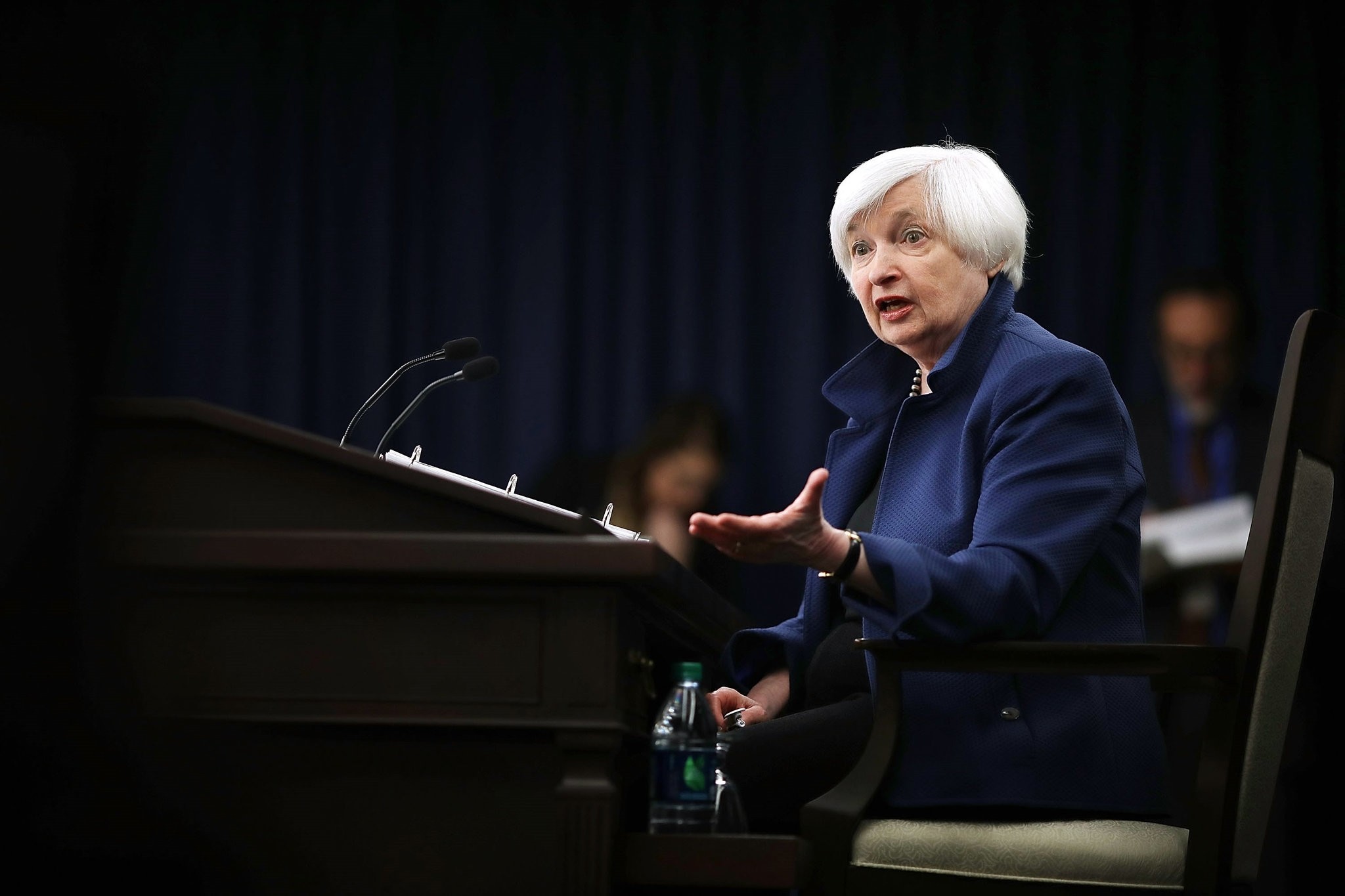 Federal Reserve Board Chairwoman Janet Yellen holds a news conference following a meeting of the Federal Open Market Committee March 15, 2017 in Washington, DC. (AFP Photo)