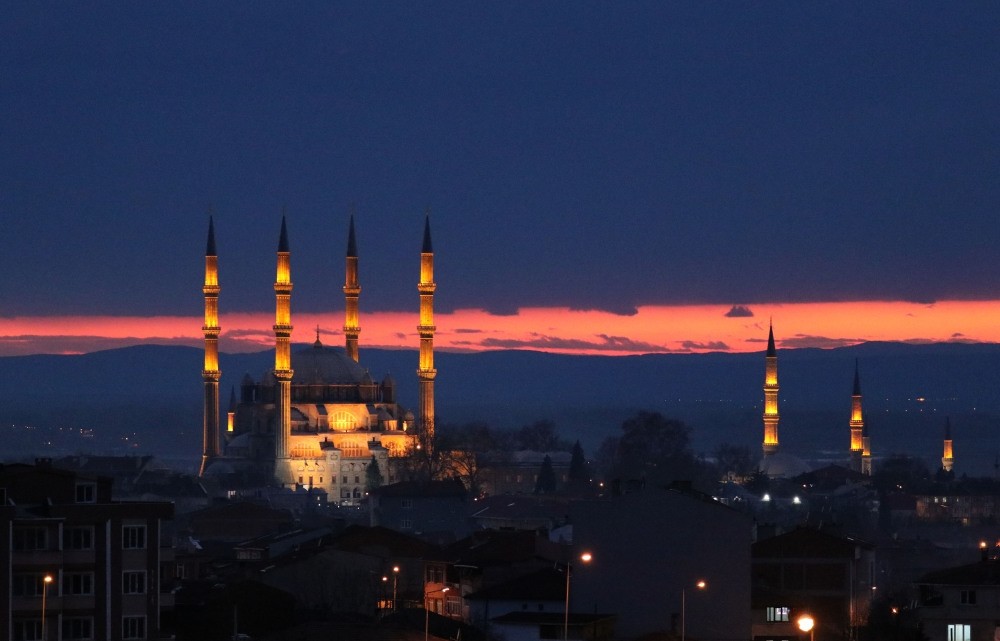The historic Selimiye Mosque in western Turkey's Edirne.