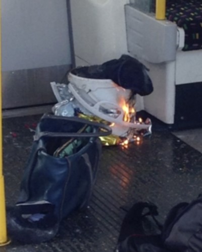 In this image made from video, fire raises at the southwest London subway station in London. (AP Photo)