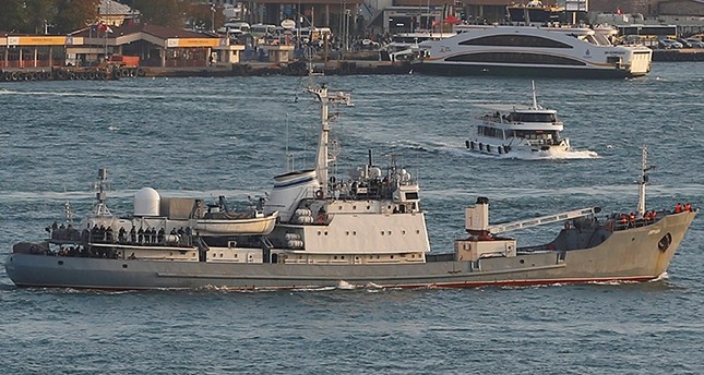 غرق سفينة حربية روسية في البحر الأسود قبالة مضيق البوسفور