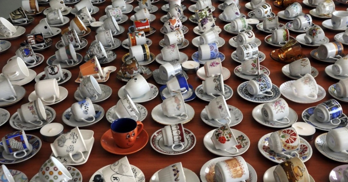 A Turkish art teacher has collected more than 3,000 cups in the last 12 years.