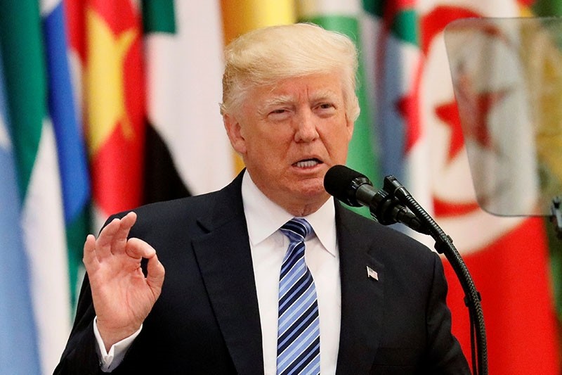 U.S. President Donald Trump delivers a speech during Arab-Islamic-American Summit in Riyadh, Saudi Arabia May 21, 2017. (Reuters Photo)