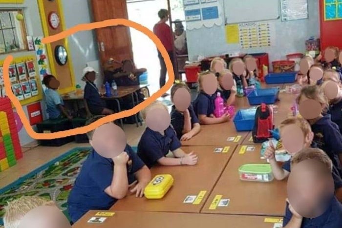 The photo was reportedly posted in a WhatsApp group