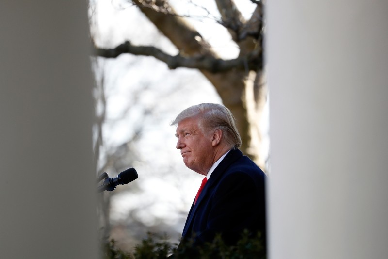 President Donald Trump speaks in the Rose Garden of the White House, Friday, Jan 25, 2019, in Washington. (AP Photo)