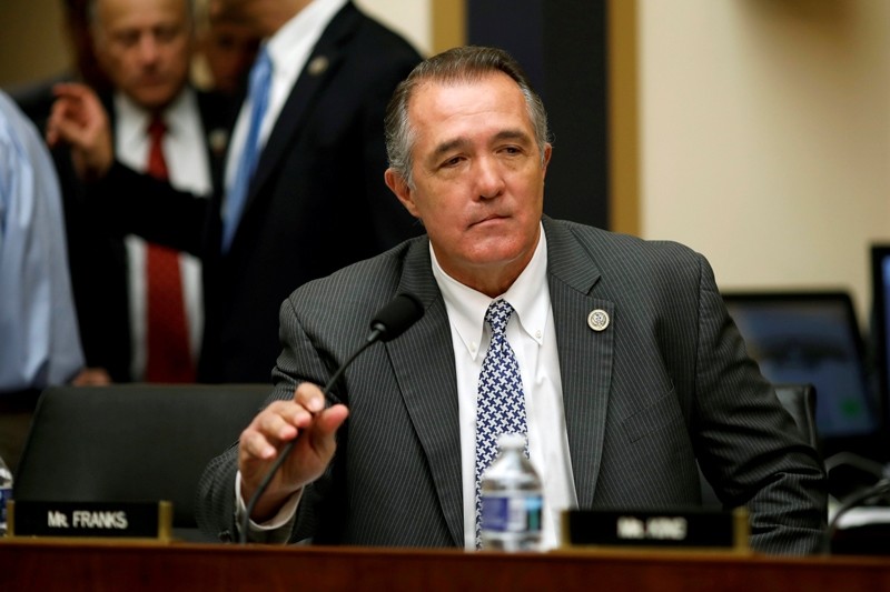 Rep. Trent Franks (R-AZ) arrives ahead of FBI Director Christopher Wray testifying before a House Judiciary Committee hearing on Capitol Hill in Washington, U.S. (Reuters File Photo)