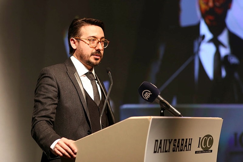 Daily Sabah Editor-in-Chief Serdar Karagu00f6z speaks at the joint event by Daily Sabah and Istanbul Consular Corps in Istanbul, Turkey, on March 5, 2018. (Daily Sabah Photo)