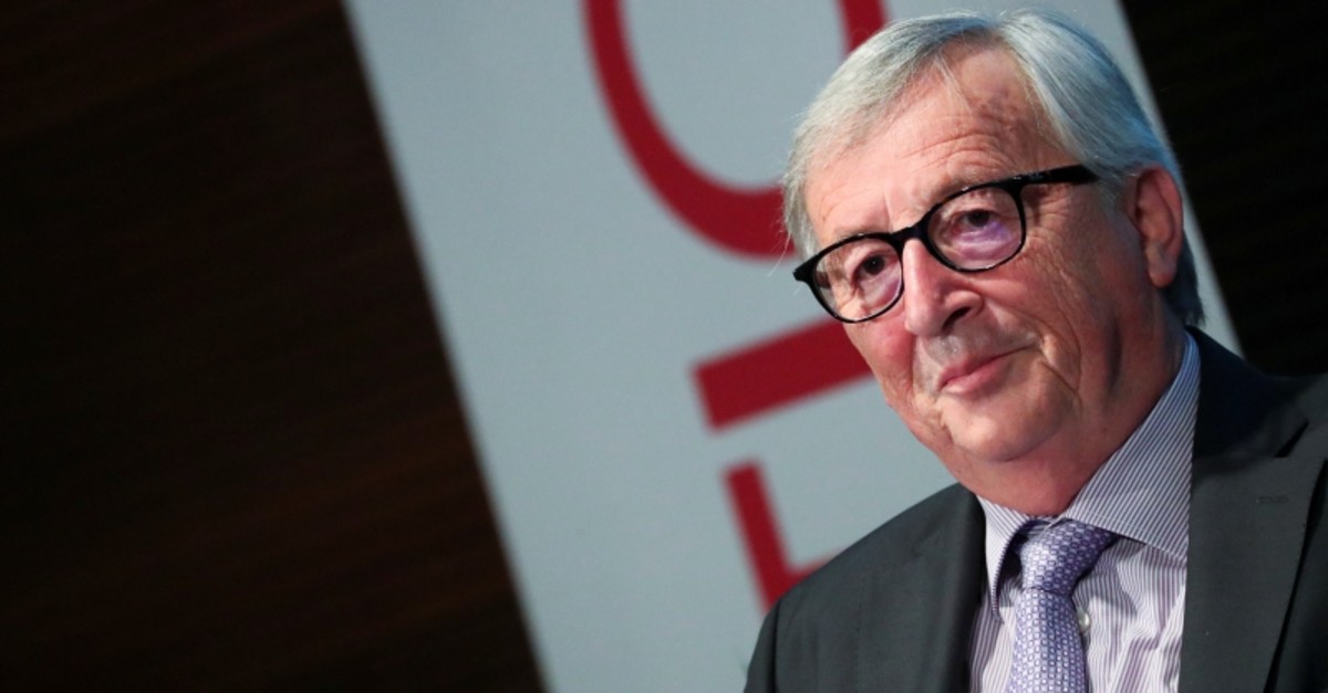 European Commission President Jean-Claude Juncker takes part in an interview with Politico Playbook Live in Brussels, Belgium June 11, 2019. (Reuters Photo)