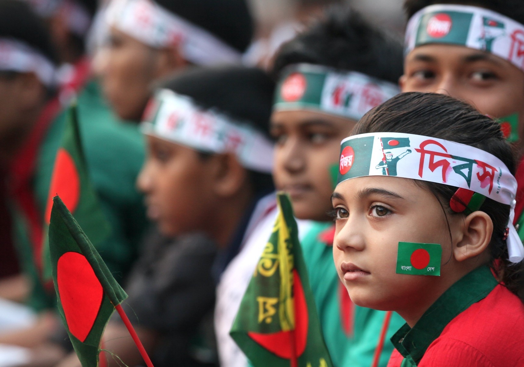 A child during the celebration of Bangladesh's Victory Day, Dec. 16, 2017. (Photo: Mehedi Hasan)