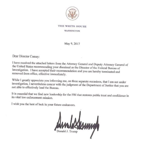Trump Has Fired Fbi Director Comey White House Says Daily Sabah Trump Has Fired Fbi Director Comey White House Says Daily Sabah