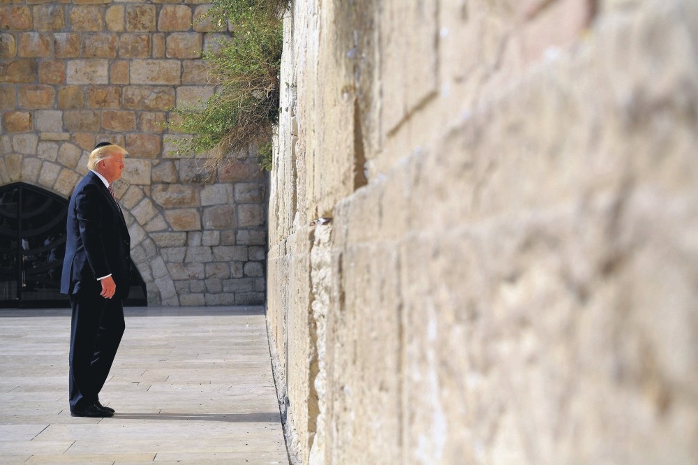 President Trump visits the Western Wall, the holiest site in Judaism, Jerusalem's Old City, May 22. 