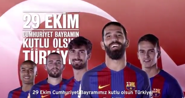 نادي برشلونة الإسباني يهنئ تركيا بعيد الجمهورية
