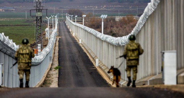 The Turkish Wall, which was built on the Syrian border due to security reasons, is being patrolled by troops along the 900-kilometer (559-mile) long corridor.