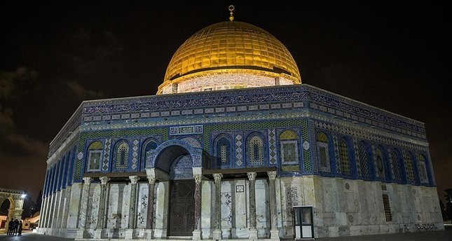 Dome of the Rock Mosque within the Al-Aqsa compound in Al-Quds (AA Photo)