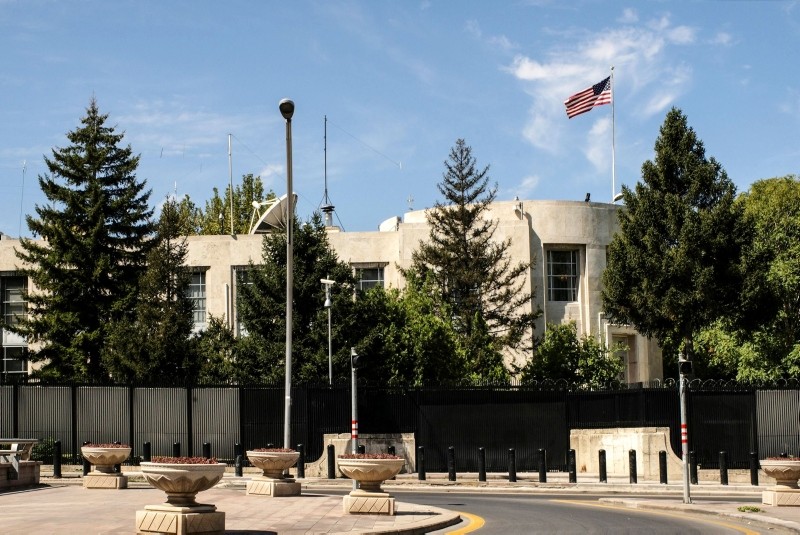 A picture taken on August 20, 2018 shows a general view of the U.S. Embassy, in Ankara. (AFP Photo)