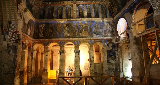 جهود تركية وإيطالية مشتركة لترميم جدارية أثرية توثق حياة المسيح