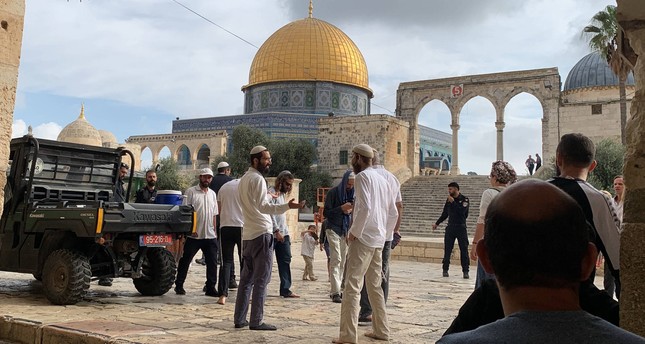 عشرات المستوطنين يقتحمون المسجد الأقصى في القدس الشرقية صورة: الأناضول